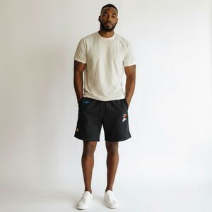 Nike Essentials French Terry Swoosh Shorts DR9119-010 Black New Mens size XL New